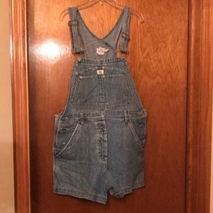 Vintage Calvin Klein denim short overalls